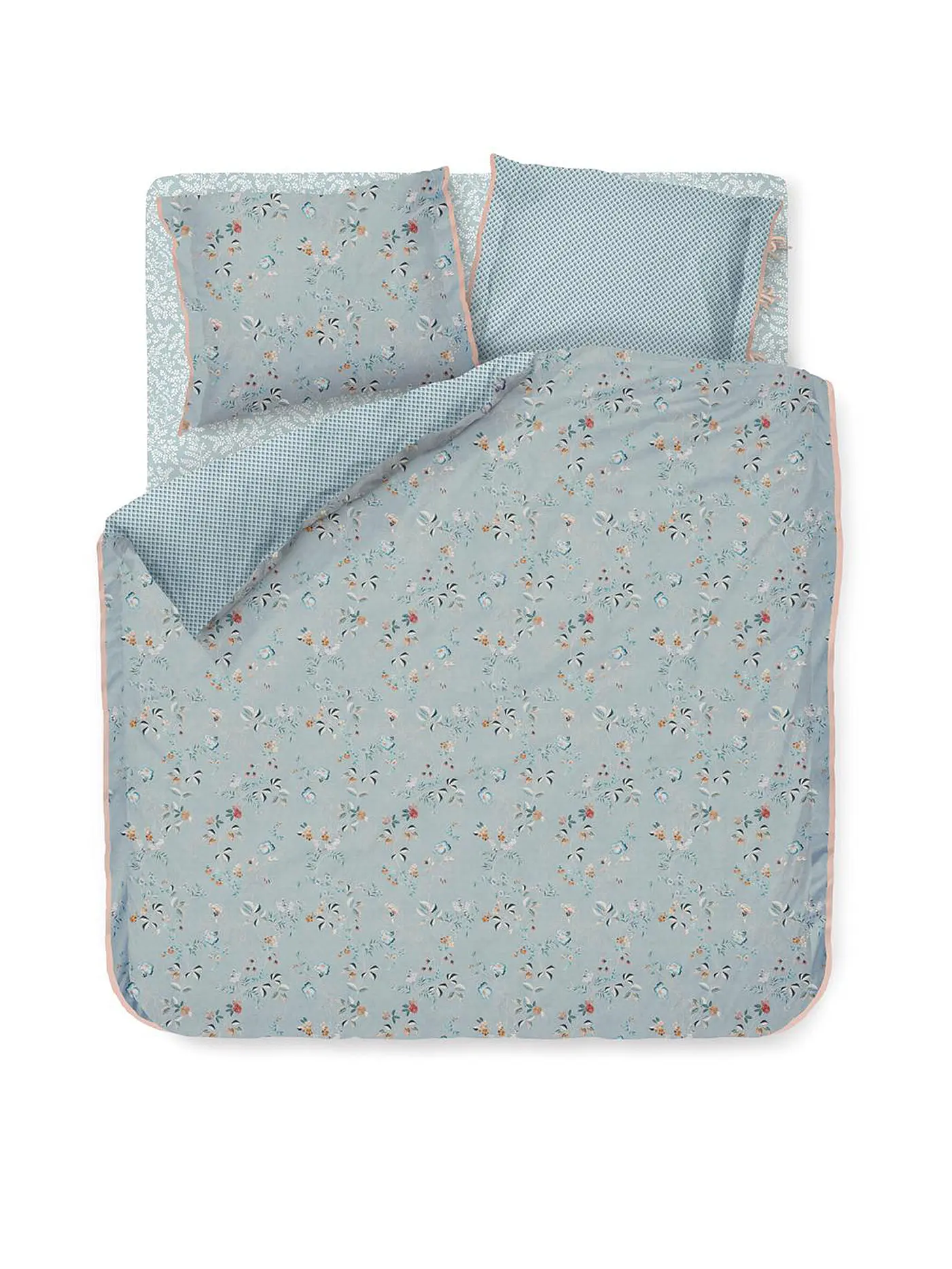 PIP STUDIO | Perkal Bettwäsche 2x 70x90cm / 200x200cm Light Pink | hellblau